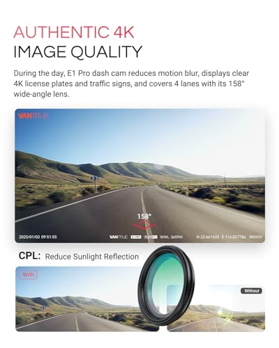 Vantrue E1 Pro 4K Mini Dash Cam Review