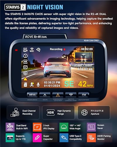 Rove R2 4K Dual Dash Cam Front And Rear Reviews