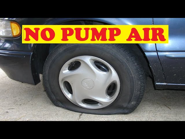 How To Air Up A Car Tire Without A Pump